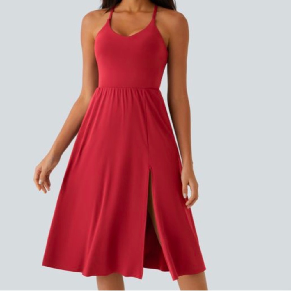 NWT Halara Rust Everyday Midi Chill Dress-La Land XS